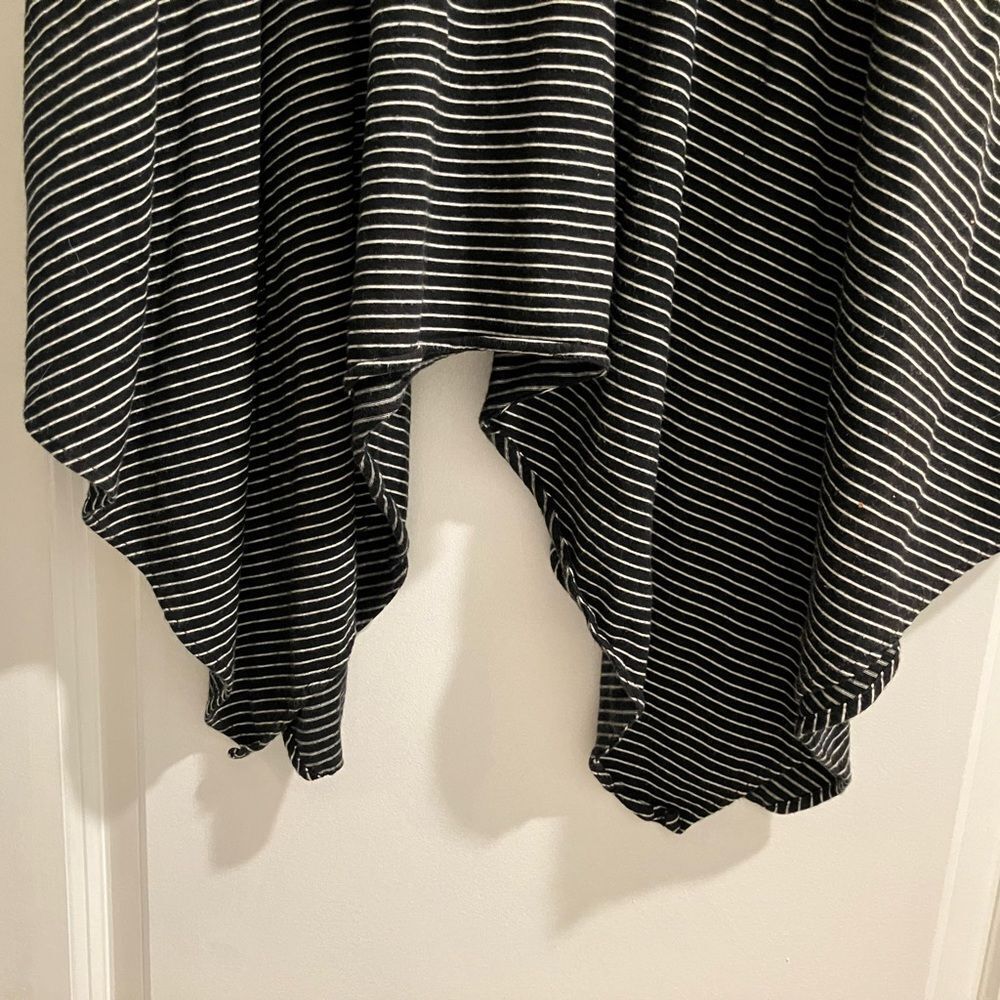 Ralph Lauren asymmetrical, maxi dress, black/white stripe, women’s size 2X - Picture 2 of 6